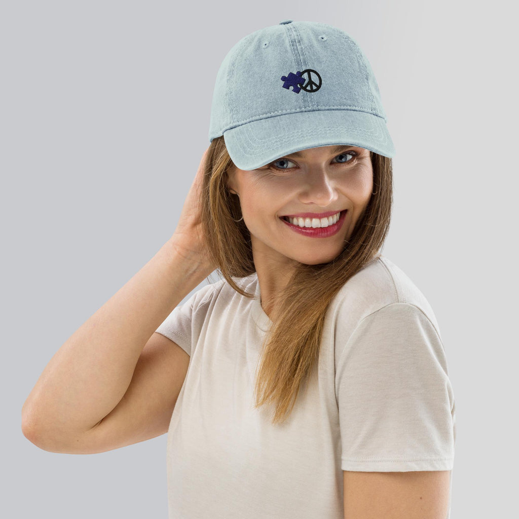 Puzzle Peace Autism Awareness Denim Hat
