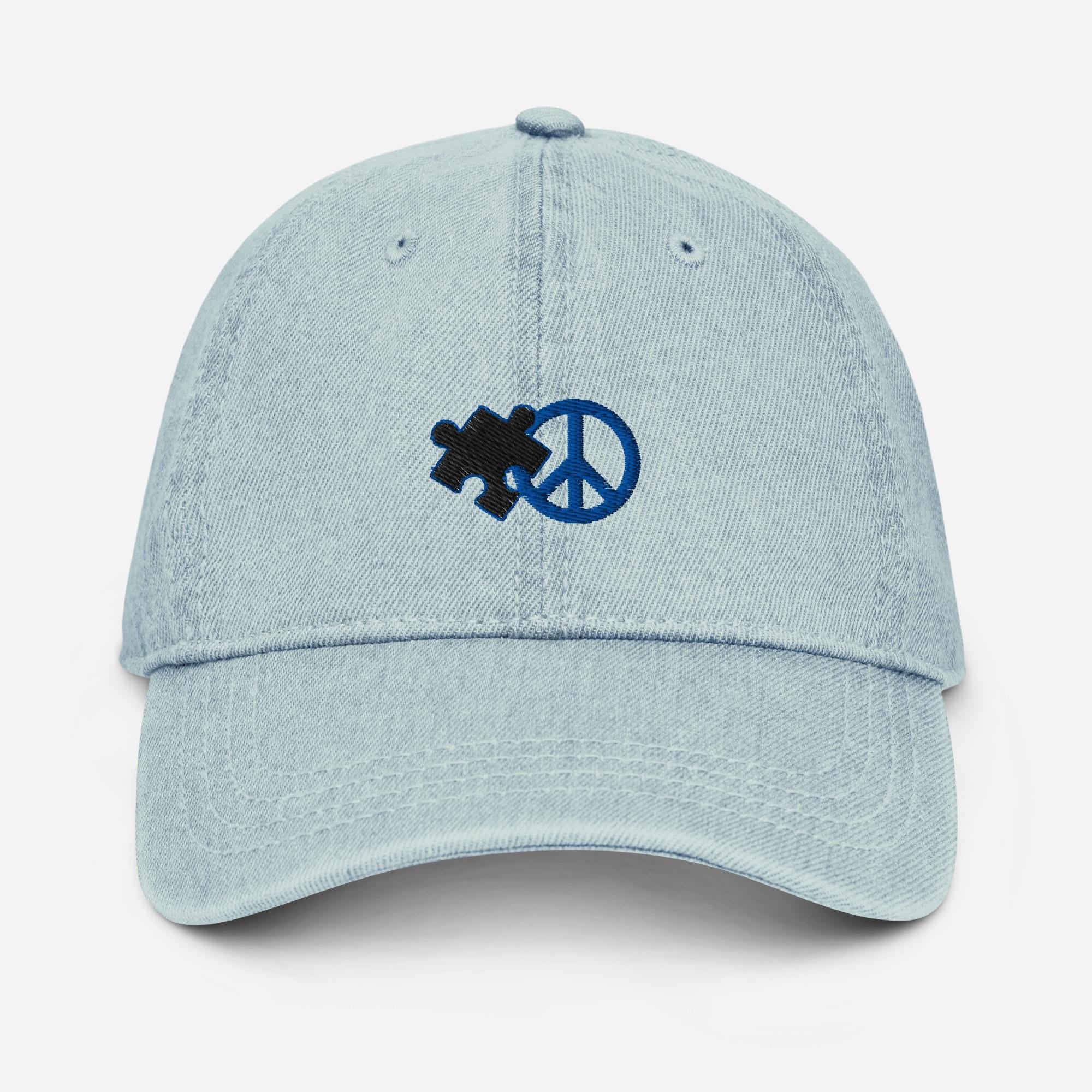 Puzzle Peace Autism Awareness Denim Hat
