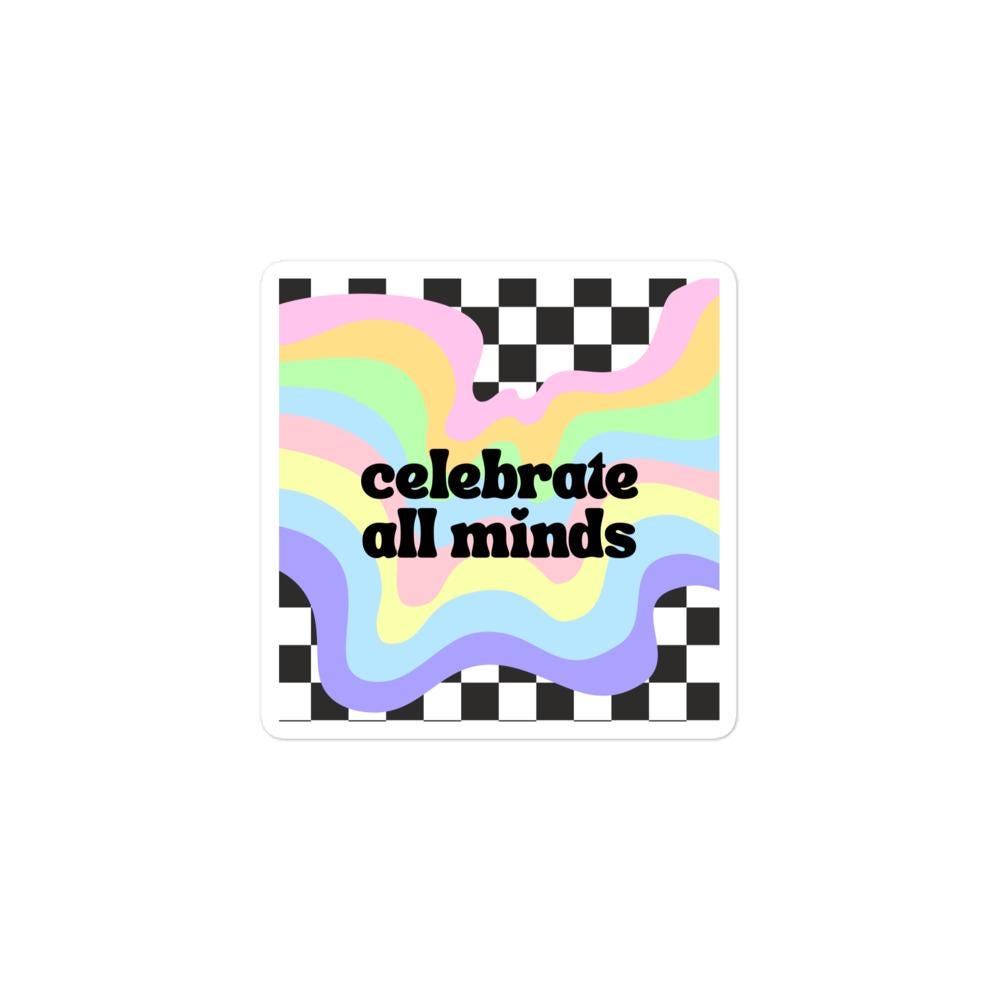 Celebrate all Minds Autism Awareness Bubble-free stickers