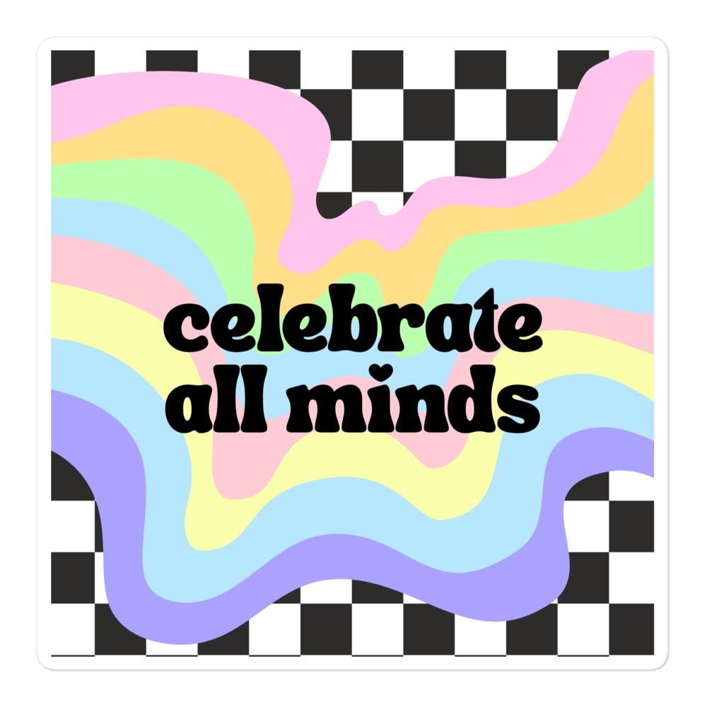 Celebrate all Minds Autism Awareness Bubble-free stickers