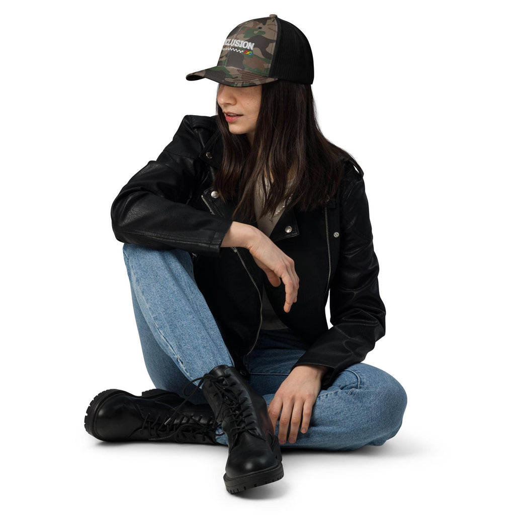 Inclusion Autism Awareness Camouflage trucker hat