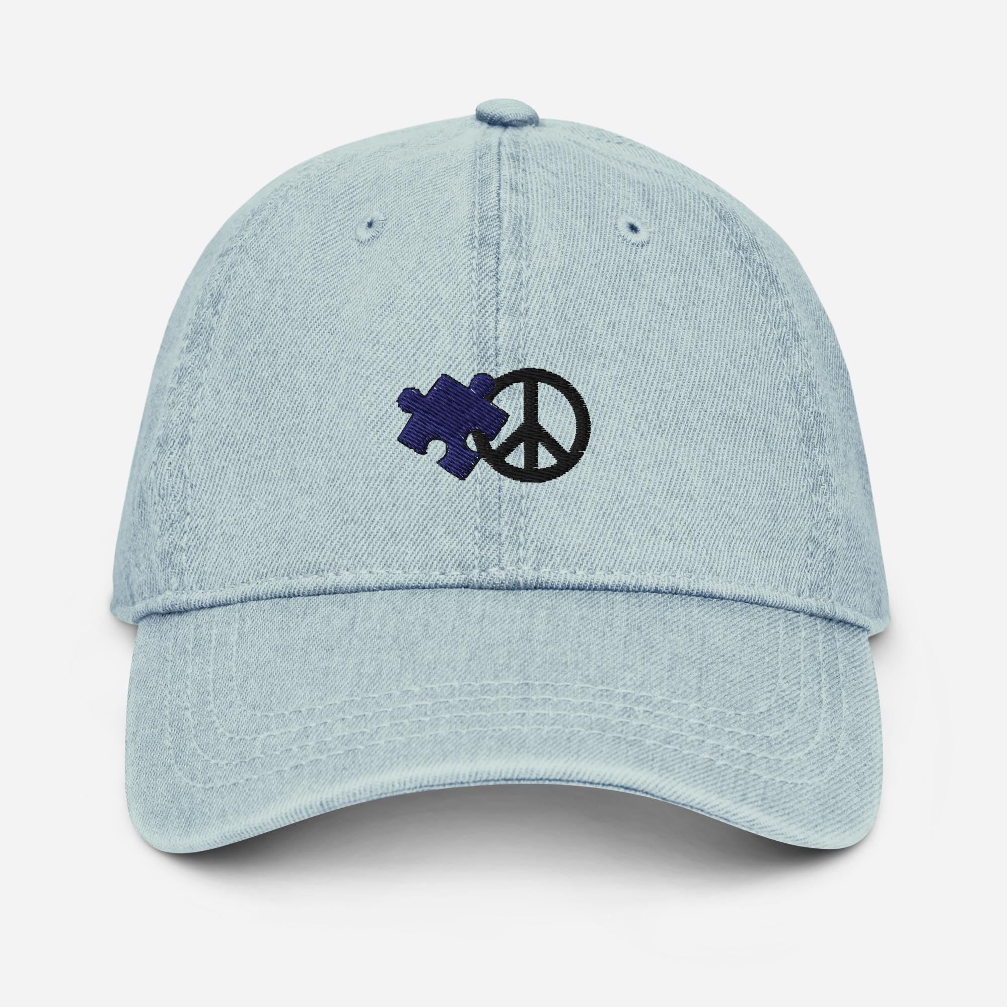 Puzzle Peace Autism Awareness Denim Hat