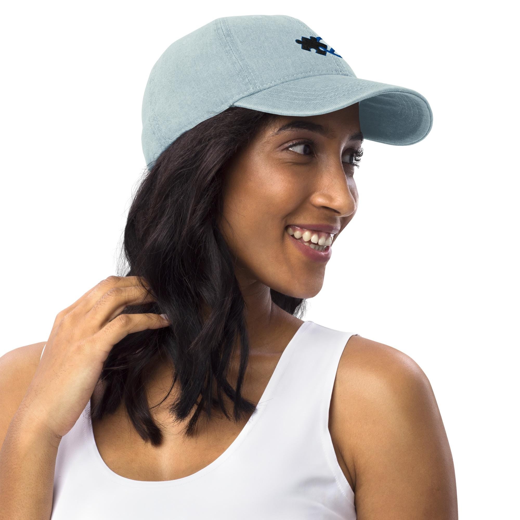 Puzzle Peace Autism Awareness Denim Hat