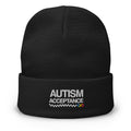 Autism Acceptance Embroidered Beanie