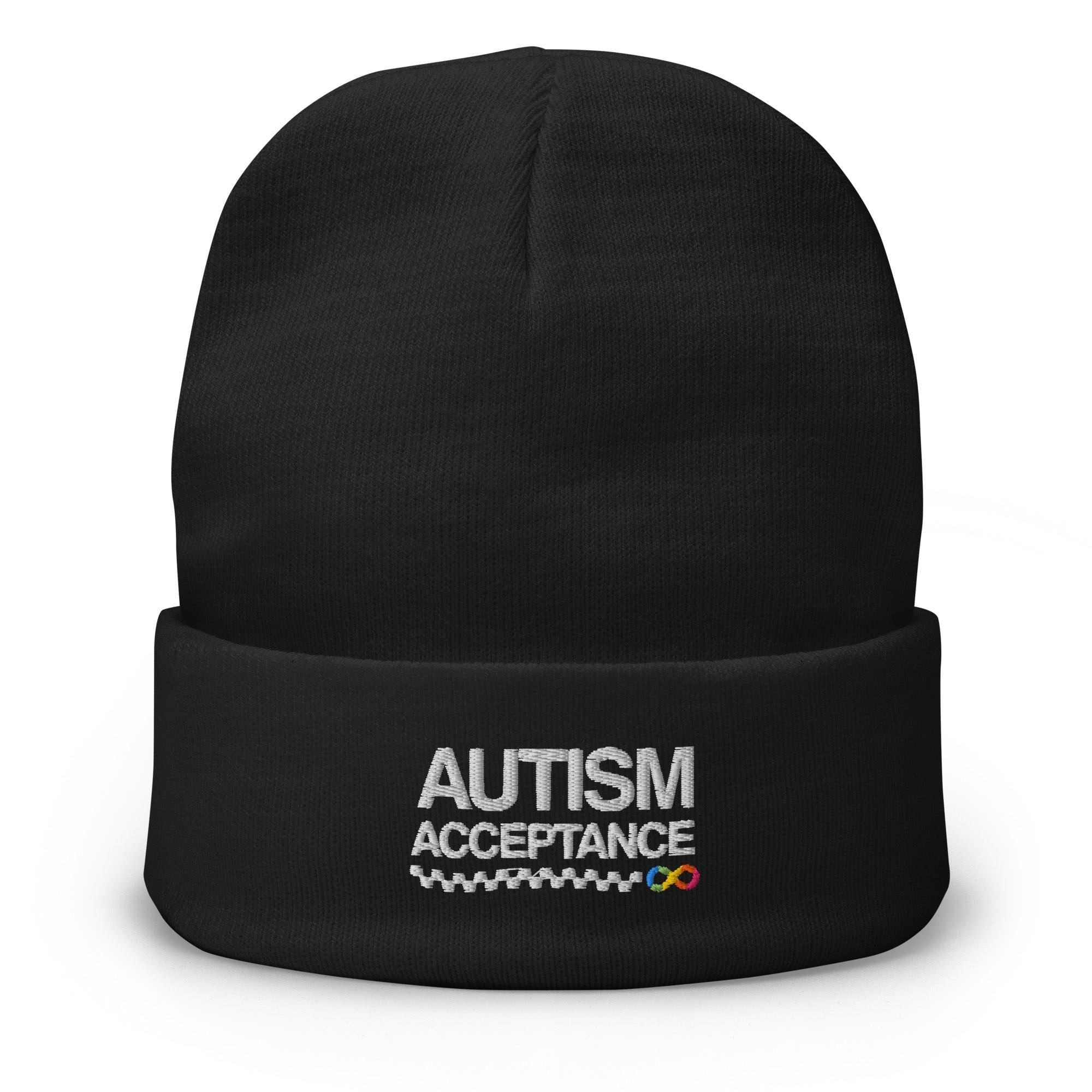 Autism Acceptance Embroidered Beanie