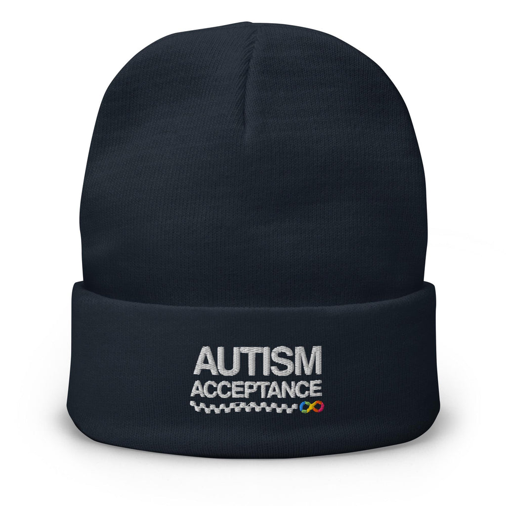 Autism Acceptance Embroidered Beanie
