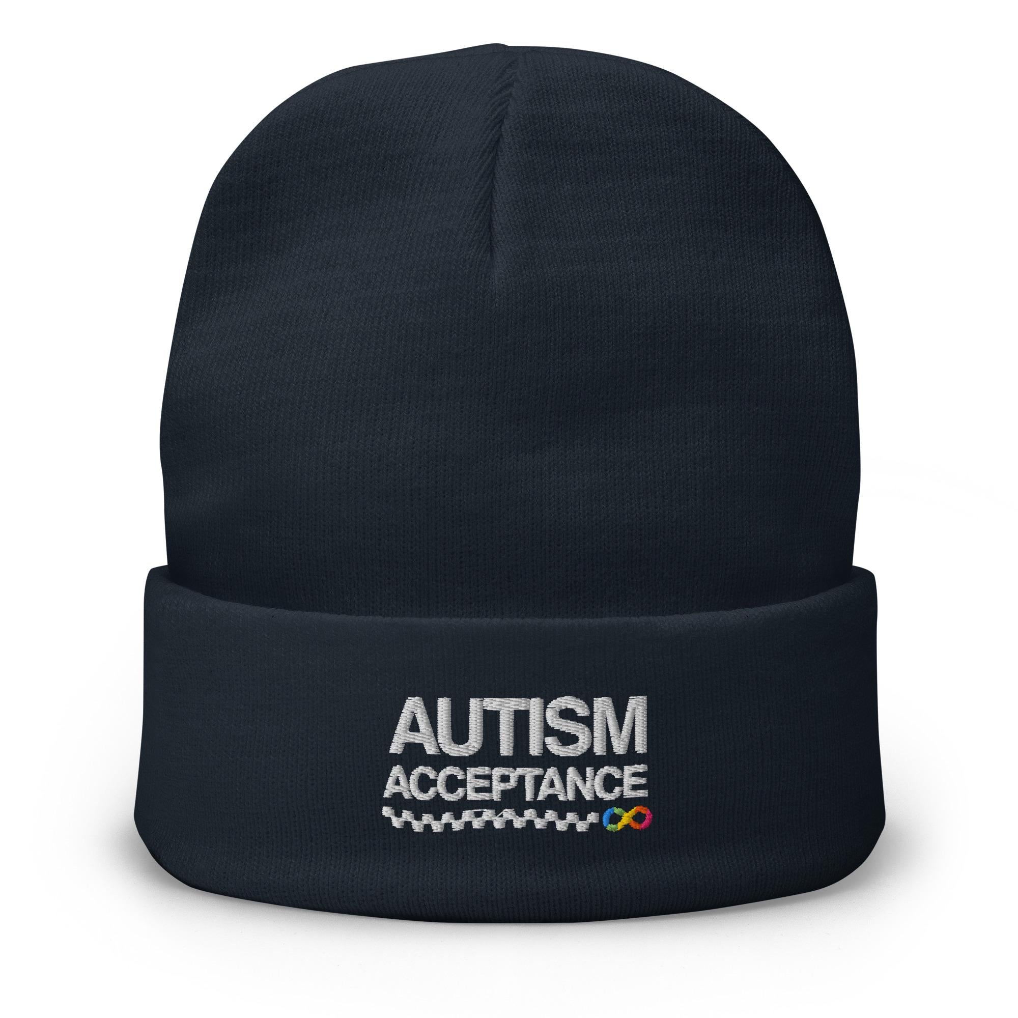 Autism Acceptance Embroidered Beanie