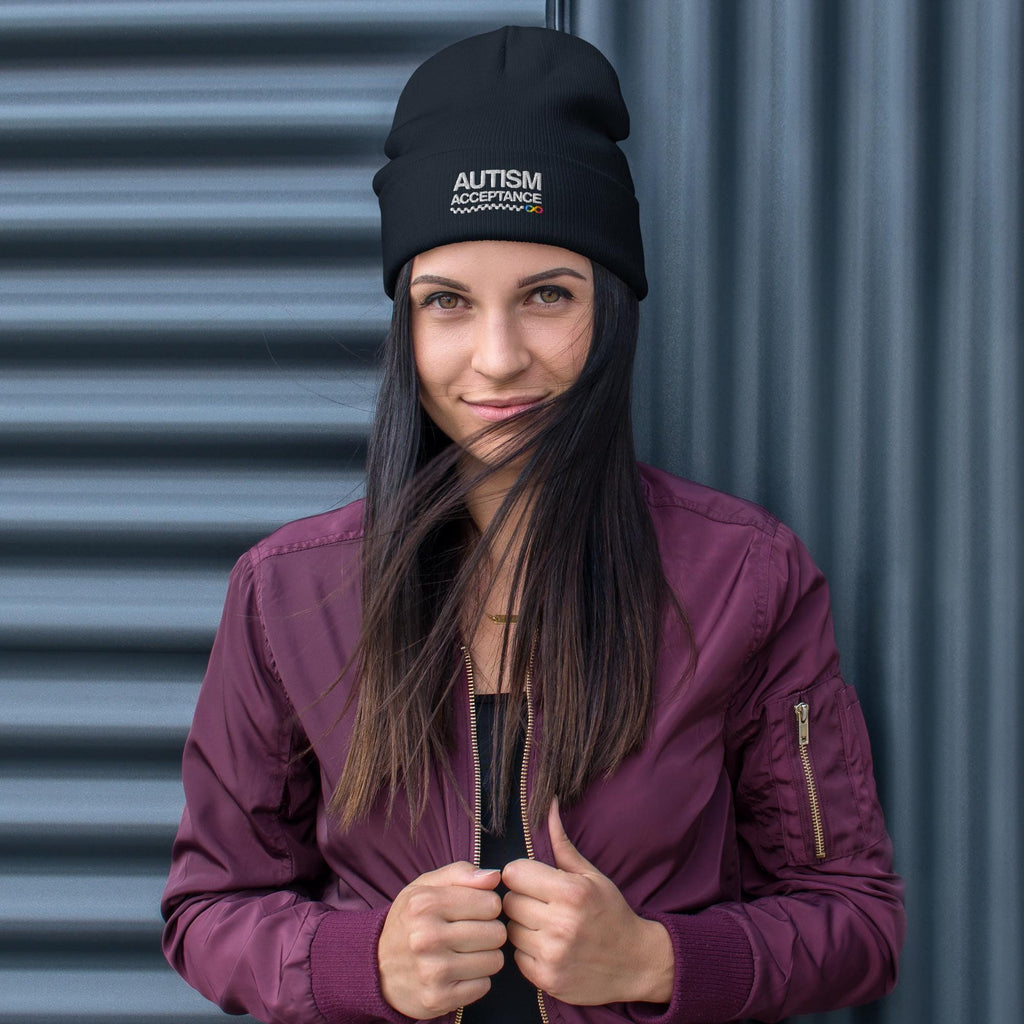 Autism Acceptance Embroidered Beanie