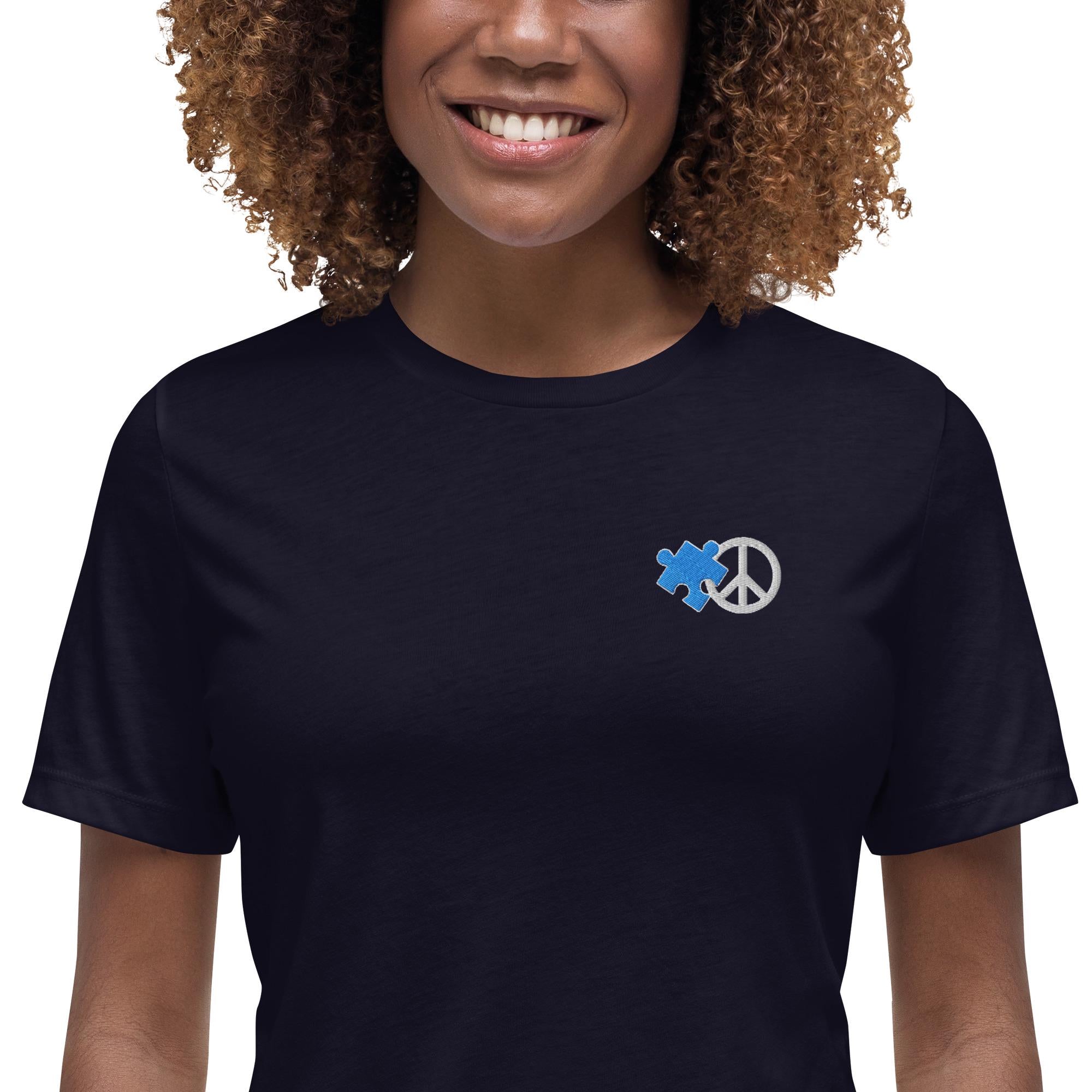 Acceptance is the Solution Autism Awareness Women's Relaxed Tee